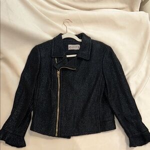Nanette Lepore moto zip‎ tweed jacket size 2